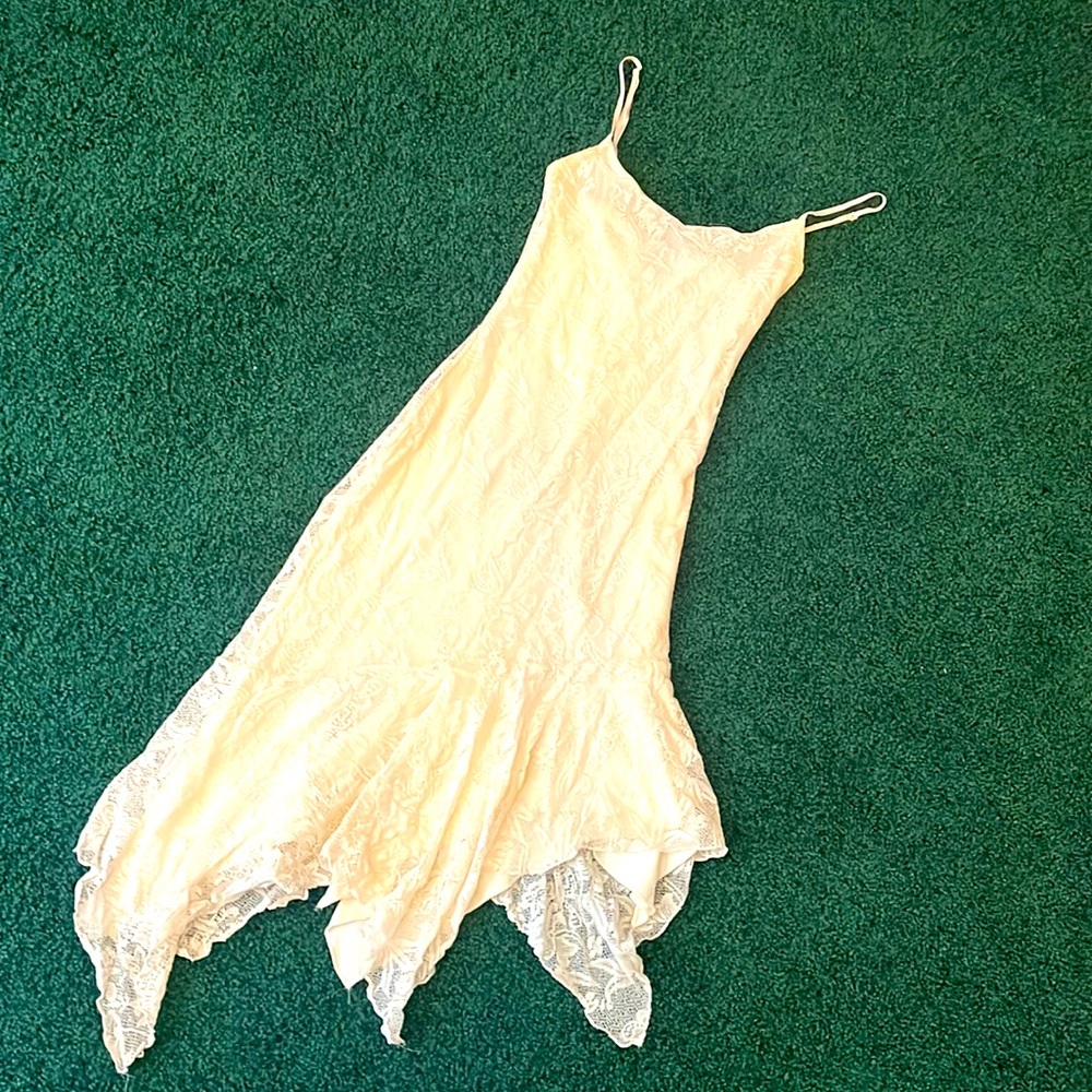 Vintage Cream-colored, lace cocktail dress